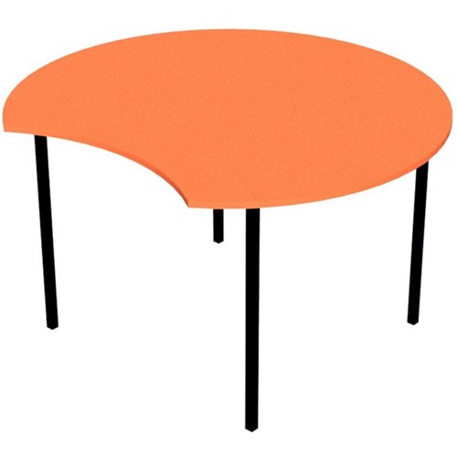 Zealand Scallop School Table 1200x520mm Nesting Orange