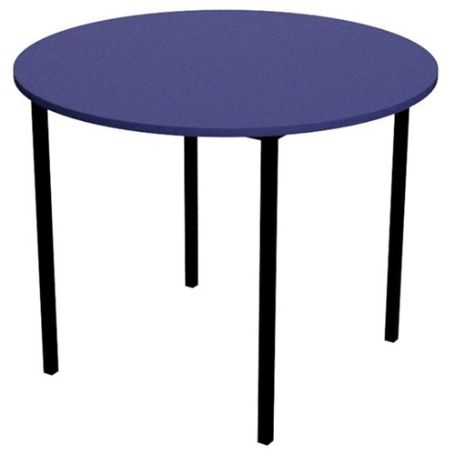 Zealand Round School Table 900x700mm Blue