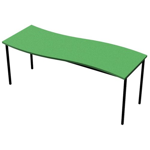 Zealand High Wave Rectangle School Table 1800x750x700mm Green