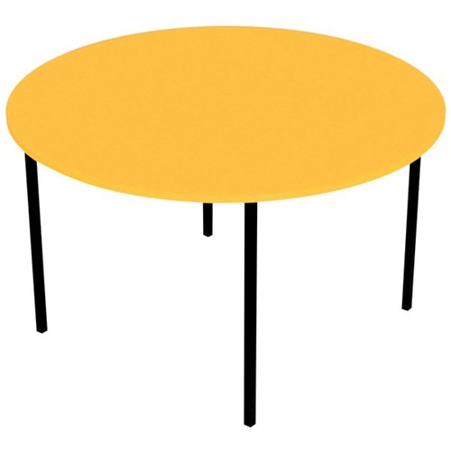 Zealand Round School Table 1200x700mm Yellow