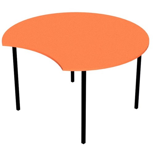 Zealand Scallop School Table 1200x700mm Nesting Orange