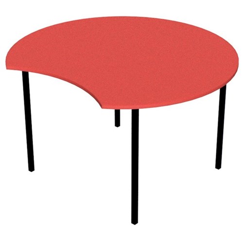 Zealand Scallop School Table 1200x700mm Nesting Red