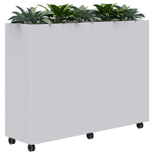 Rapid Mobile Planter Including Artificial Plants 1600x1200mm White/Plants