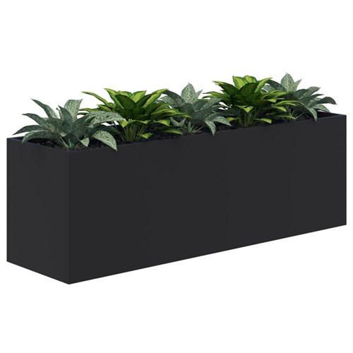 Rapid Planter Including Artificial Plants 1600x600mm Black/Plants