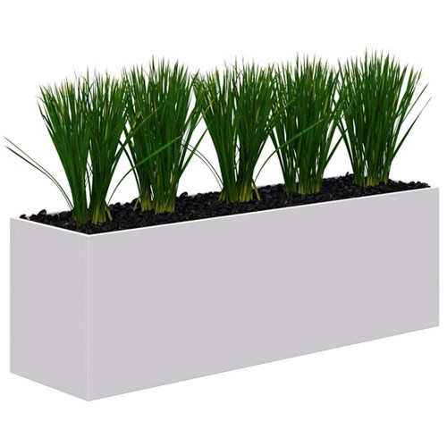 Rapid Planter Including Artificial Plants 1600x600mm White/Grass