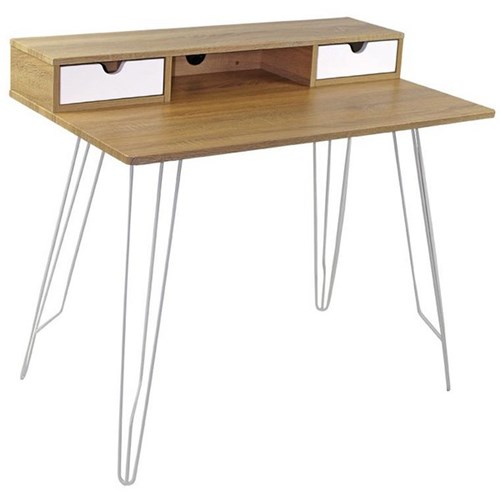 Newport Desk 1000mm Oak/White