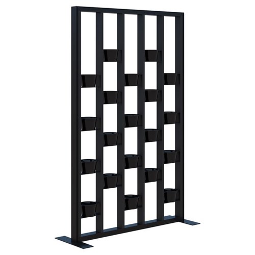 Connect Freestanding Plant Wall Room Divider 1200x1890mm Black/Black