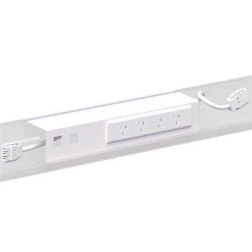 Under Desk Soft Wiring Set with Interconnect Lead for Balance & Energy Desks White