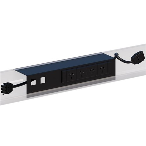 Under Desk Soft Wiring Set with Interconnect Lead for Balance & Energy Desks Black