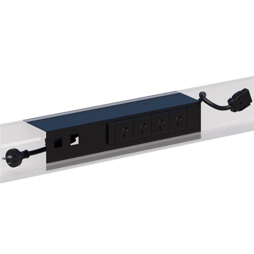 Under Desk Soft Wiring Set with Starter Lead for Balance & Energy Desks Black