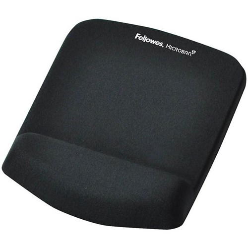 Fellowes PlushTouch Mouse Pad Wrist Rest Black