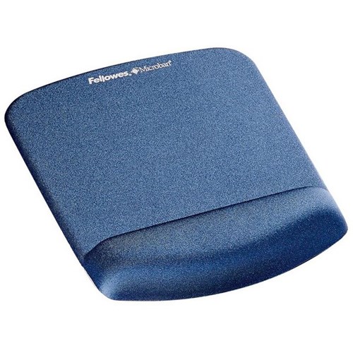 Fellowes PlushTouch Mouse Pad Wrist Rest Blue