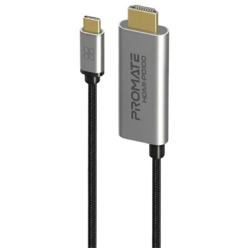 Promate 4K USB-C to HDMI Cable with Gold Plated Connector 1.8m