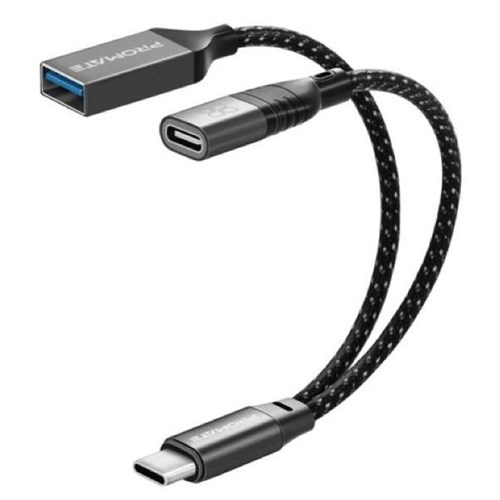 Promate OTG Media Adapter with USB-C Connector