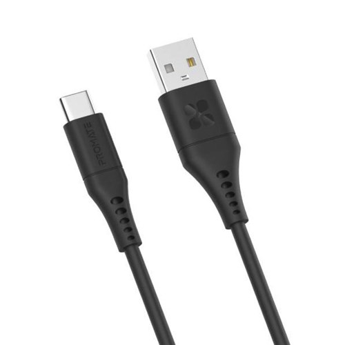 Promate USB-A to USB-C Charge and Sync Cable 1.2m Black