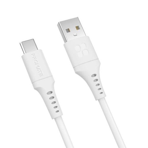 Promate USB-A to USB-C Charge and Sync Cable 2m White