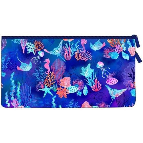 Spencil Flat Pencil Case Coral Garden