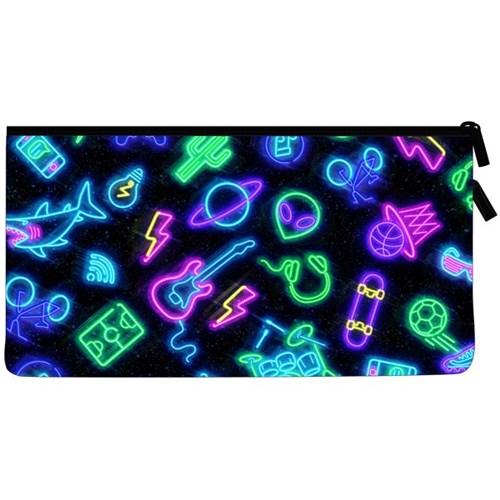 Spencil Flat Pencil Case Neon Life