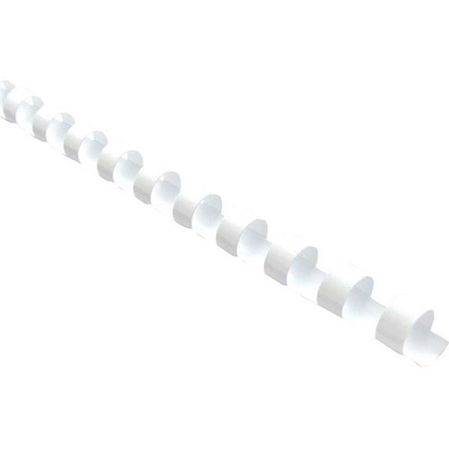 Icon 10mm Plastic Binding Coils White, Pack of 100
