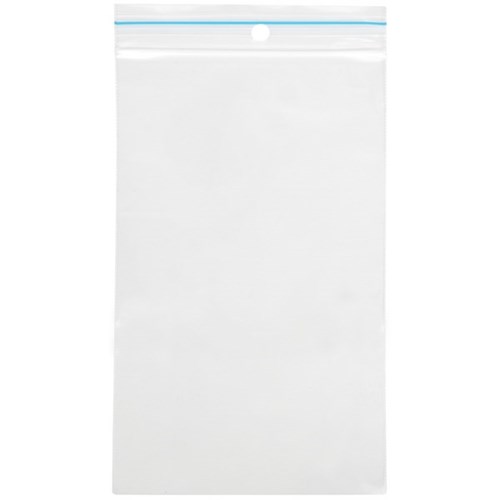 Resealable Plastic Bags 75x130mm 40 Micron Clear, Pack of 100