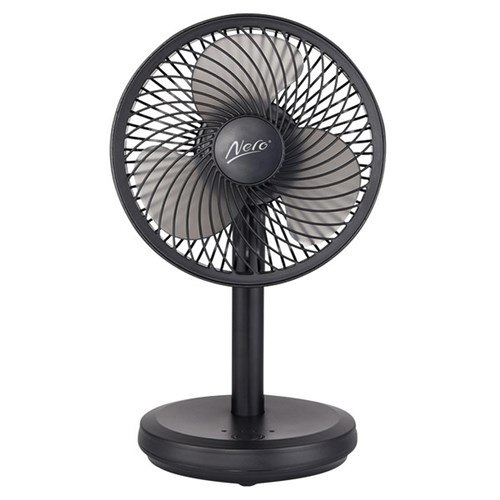 Nero USB Powered Desk Fan 130mm Black