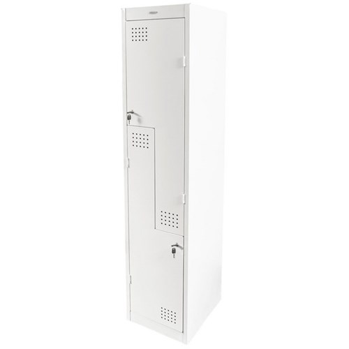 Steelco 2 Door Keylock Locker Combo 380x1830mm White Satin