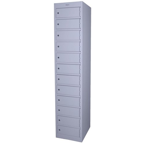 Steelco 12 Door Keylock Locker 380x1830mm Silver Grey