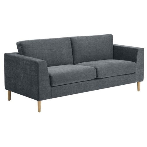 Mackenzie Natural 2 Seater Sofa Ash Timber Legs Copeland Charcoal