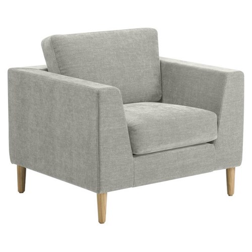 Mackenzie Natural Single Seater Sofa Timber Legs Copeland/Mist