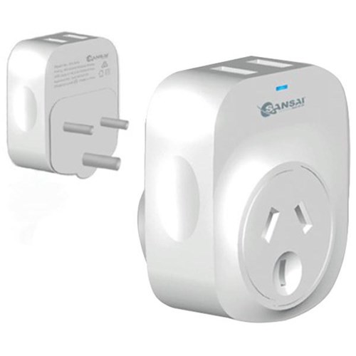 Sansai STV-3013 USB Travel Adaptor NZ/AU to India Plug