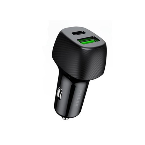 Sansai PHC-7606P Dual Outlets Quick Car Charger - Type-C & Type-A