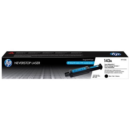 HP 143A Black Neverstop Toner Reload Kit W1143A