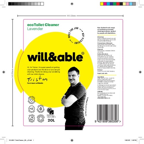 Will & Able ecoToilet Cleaner 20L