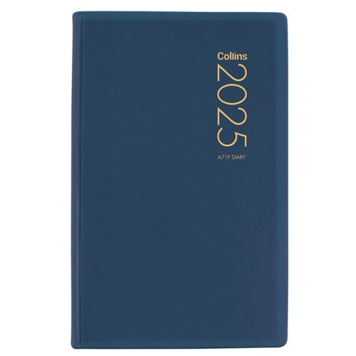 Collins A71 Day Per Page Pocket Diary 2025 Navy