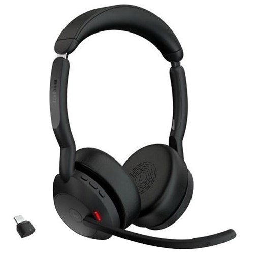 Jabra Evolve2 55 Link380c MS Stereo USB-C Wireless Headset Black