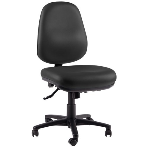 Charlie High Back Task Chair 3 Lever 500 Large Seat Black Vinyl