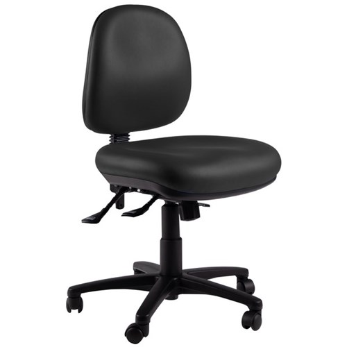 Charlie Task Chair Mid Back 3 Levers Black Vinyl