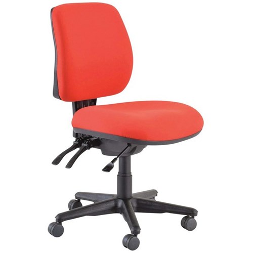 Buro Roma Chair Mid Back 3 Levers Unassembled Red