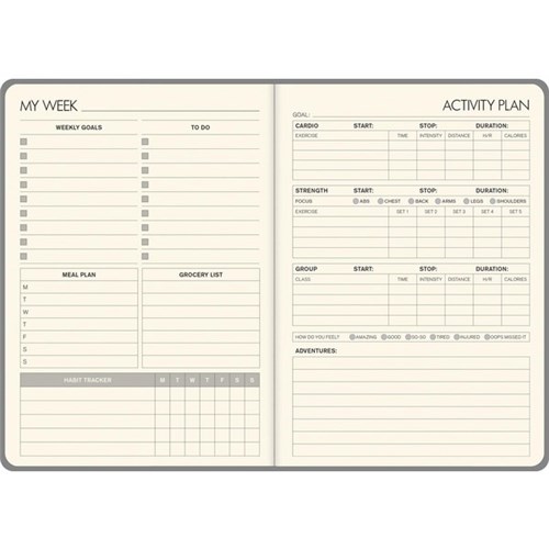 Collins Lifestyle Planner A5 Week To View Undated Tan