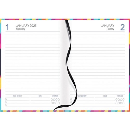 Collins A51 Diary A5 1 Day Per Page 2025 Cosmo Assorted