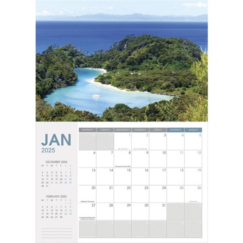 Collins Rosebank Wall Calendar A4 2025 Coastal Scenes