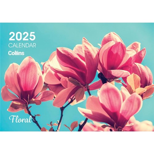 Collins Rosebank Wall Calendar A4 2025 Floral