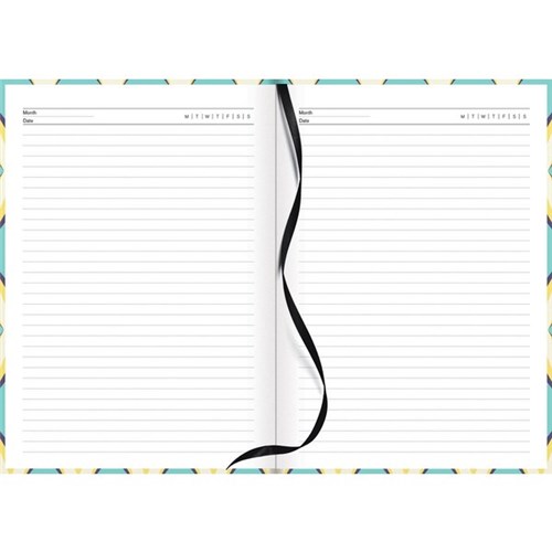 Collins A5 Diary Day Per Page Undated Geometric Assorted Designs