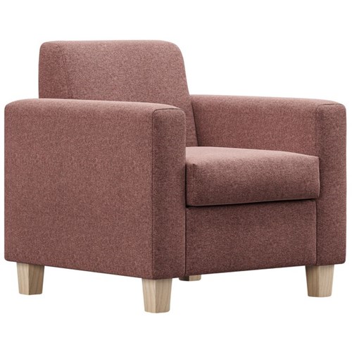 Cosmo Single Seater Sofa Hawthorn Fabric/Rosewood