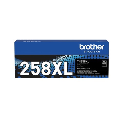 Brother TN258XLBK Black Laser Toner Cartridge High Yield