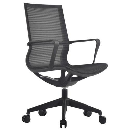 Nero Meeting Task Chair With Arms Mesh Back Black