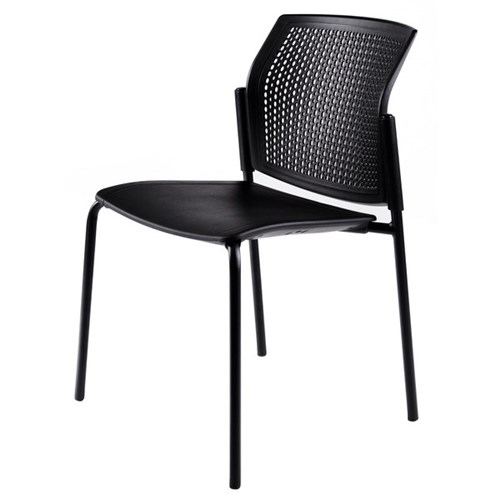 Zest Visitor Chair 4 Leg Shell Black