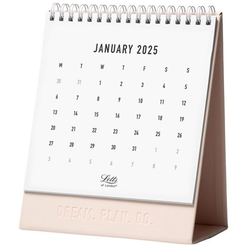 Letts of London Desk Calendar 2025 Conscious Rosewater