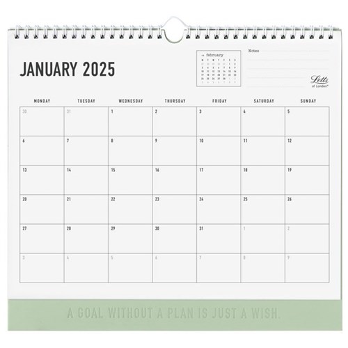 Letts of London Wall Calendar 2025 Conscious Sage