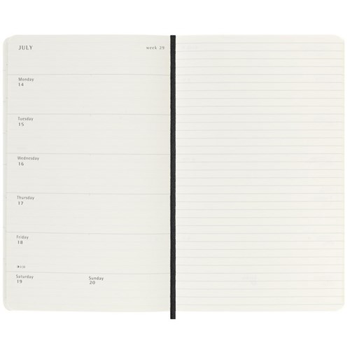 Moleskine Large Soft Cover Weekly Diary 2025 Black